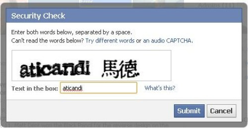 Nasz faworyt -- Facebook CAPTCHA