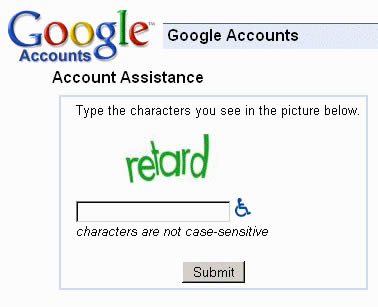 Obraźliwe CAPTCHA?