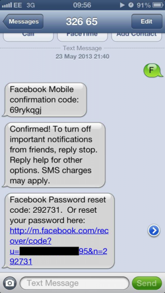 Facebook: przejęcie dowolnego konta smsem