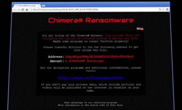 Ransomware Chimera stosuje podwójny szantaż
