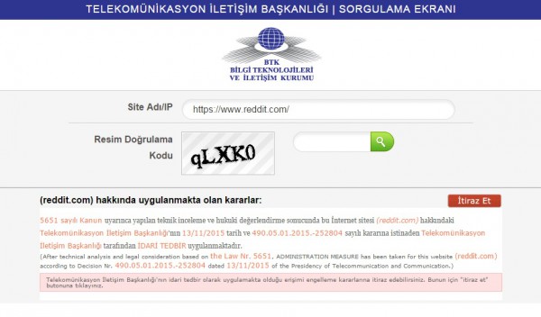 Turecka blokada Reddita