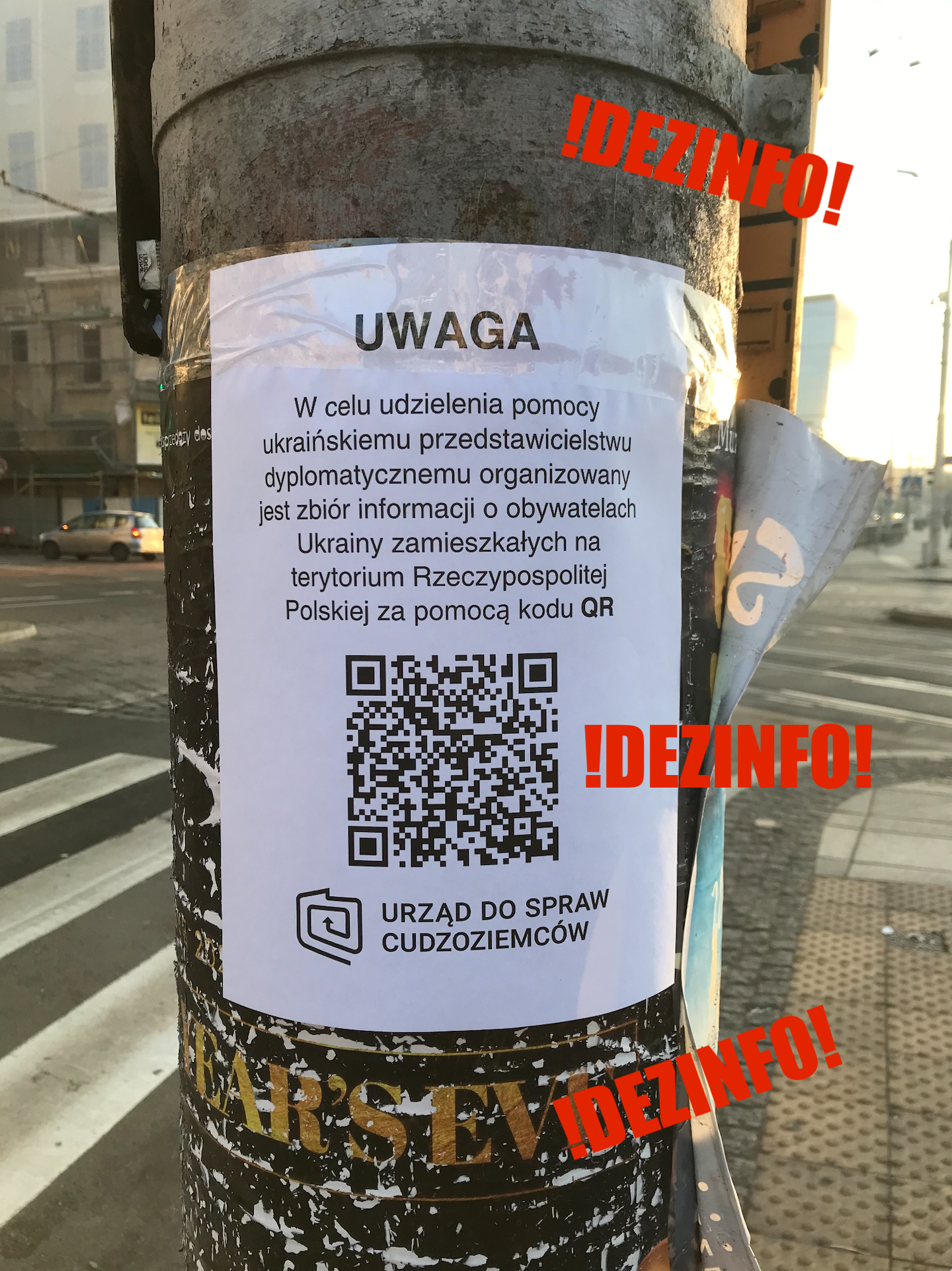 Wrocław. Ktoś rozkleja plakaty z takim kodem QR… "zbiór informacji o obywatelach Ukrainy". Link prowadzi do Proton Drive…