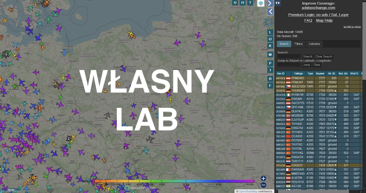 Jak stworzyć własny OSINT-owy lab do śledzenia samolotów i innych obiektów latających [czwartki z OSINTem]