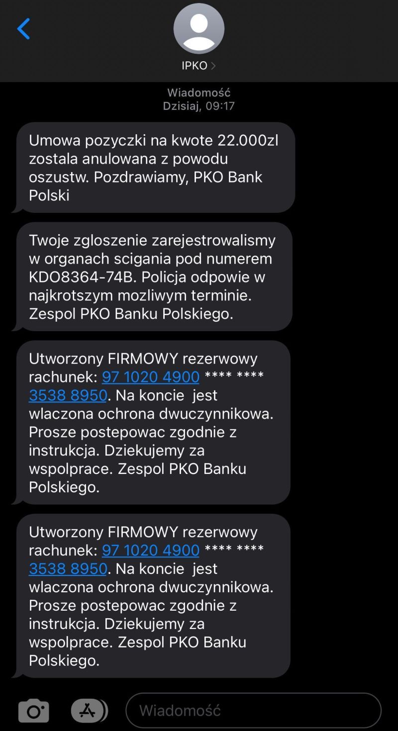 Sebastian został ostrzeżony o pożyczce, na którą niby złożył wniosek. Przestępcom prawie udało się wyczyścić całe jego konto bankowe.