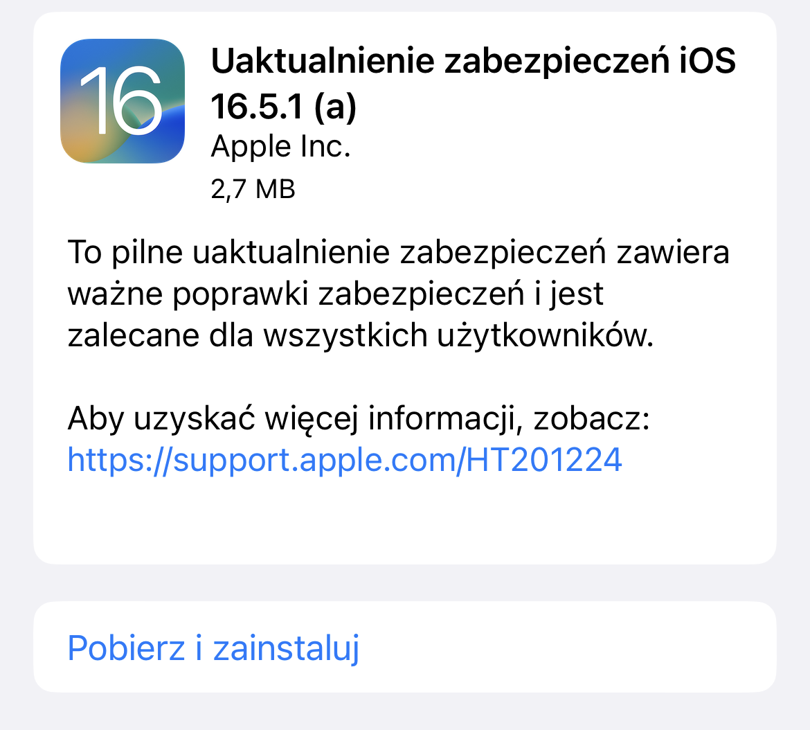 Apple wypuszcza awaryjną łatkę na iPhone. Podatność 0day wykorzystywana w realnych atakach.