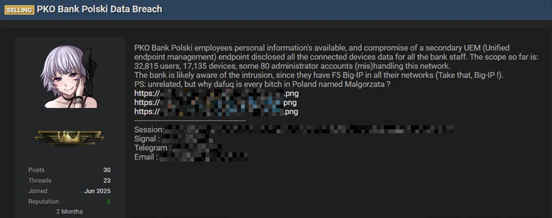 Wyciek danych pracowników PKO Banku Polskiego