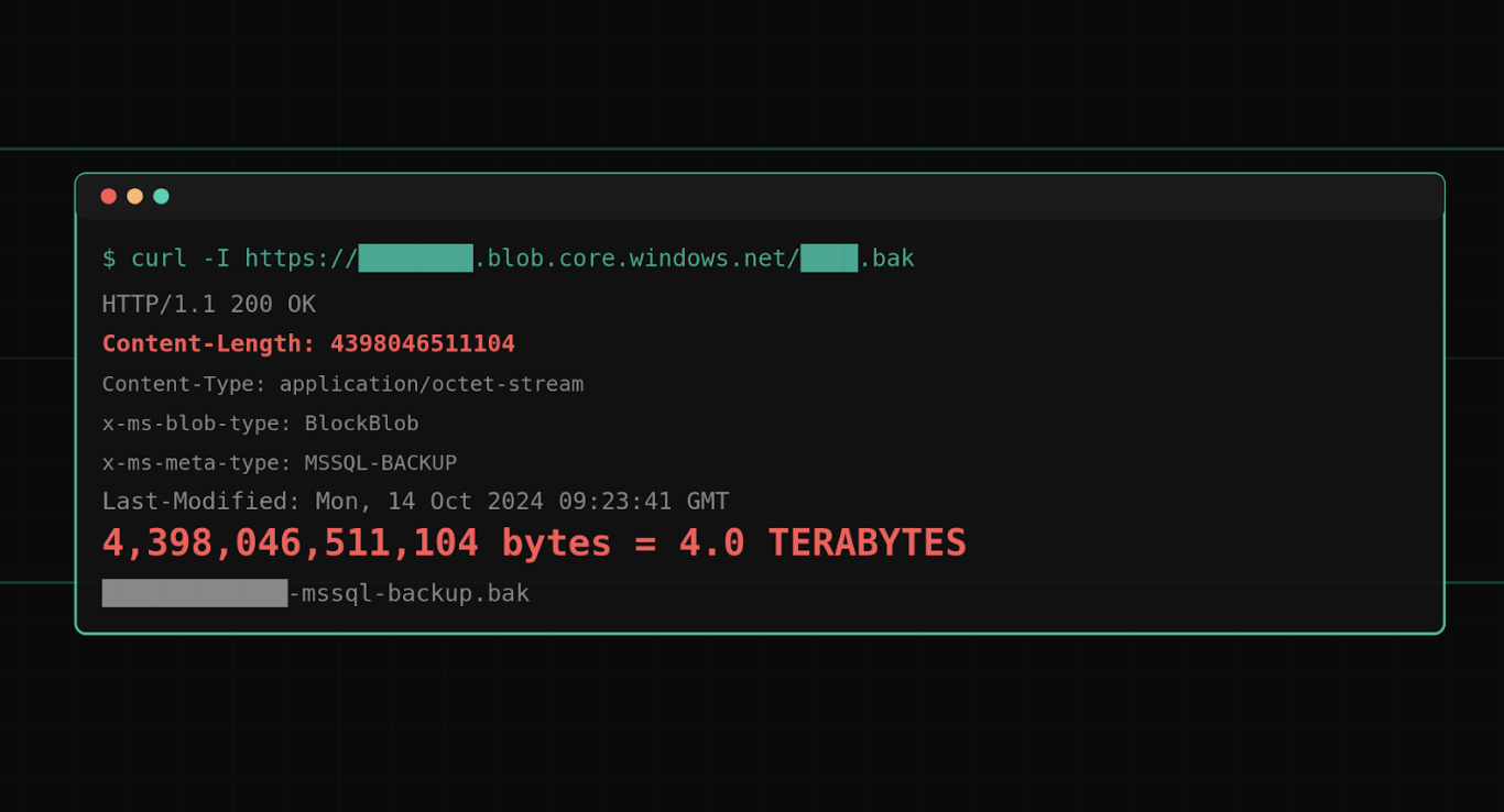 Publicznie dostępny plik (4TB) z backupem bazy danych firmy EY