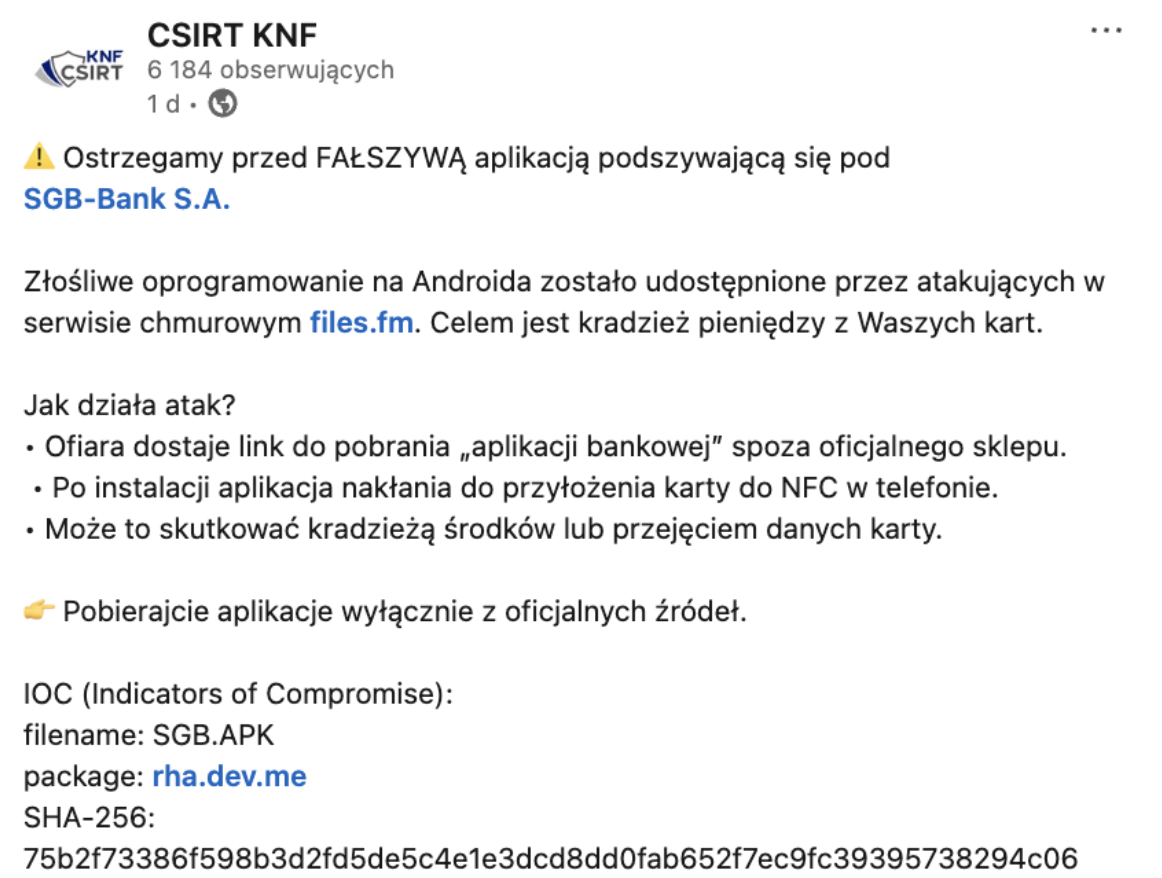Rośnie liczba trojanów bankowych kradnących środki klientów dzięki NFC