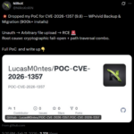 Jak wtyczka do backupów w WordPress pozwalała na zdalne wykonanie kodu – CVE-2026-1357