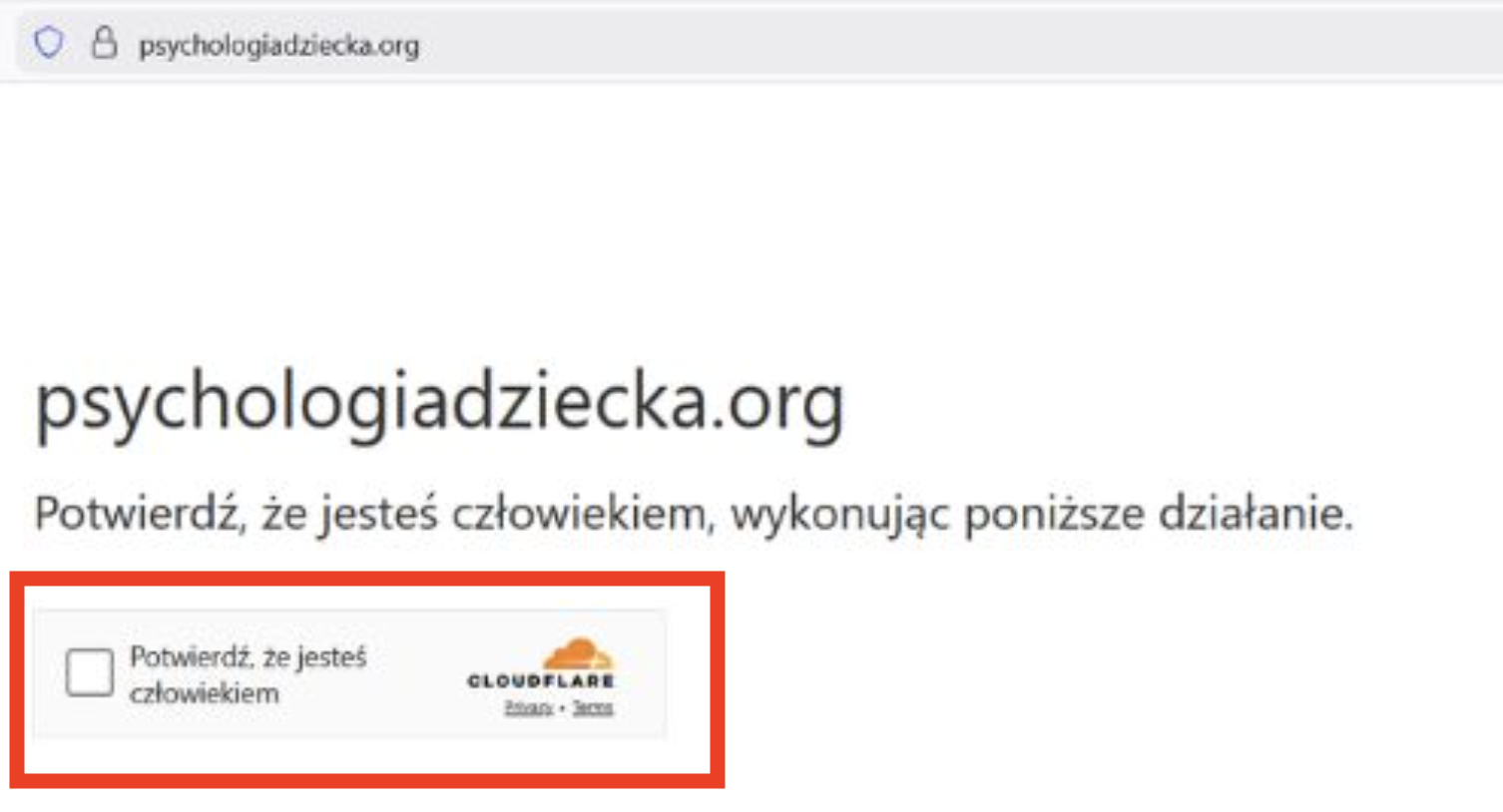 Zhackowali stronę psychologiadziecka.org - strona serwowała złośliwą CAPTCHA