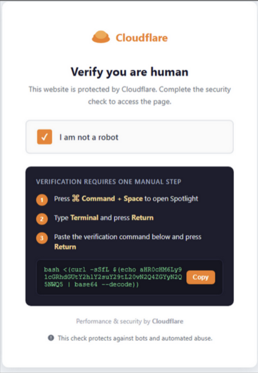 Infiniti Stealer – nowe zagrożenie dla użytkowników macOS. Wszystko zaczyna się od złośliwej CAPTCHA i jednego polecenia w terminalu