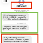 Ale sprytna próba podszycia się pod mObywatela. Wygląda jakbyś rzeczywiście dostał komunikat z prawdziwej, rządowej appki. Uważajcie!